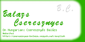 balazs cseresznyes business card