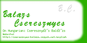 balazs cseresznyes business card